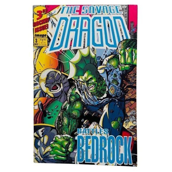 Image Comics Savage Dragon Battles Bedrock #3 NM 1st Printing  1992 - Picture 1 of 6